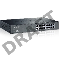 Сетевой коммутатор  TP-Link SMB TL-SG1016DE 16-Port Gigabit Easy Smart Switch, 16 10/100/100Mbps RJ45 ports, MTU/Port/Tag-based VLAN, QoS, IGMP Snooping