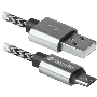Кабель USB08-03T PRO USB2.0 Белый, AM-MicroBM, 1m, 2.1A (87803)
