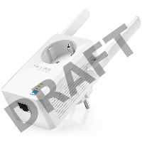 Сетевой адаптер TP-Link SOHO  TL-WA860RE 300Mbps Wireless N Wall Plugged Range Extender with AC Passthrough, QCA(Atheros), 2T2R, 2.4GHz, 802.11b/g/n, 1 10/100Mbps LAN port, Range Extender button, Range Extender mode, suppo поставляется без кабеля RJ-45