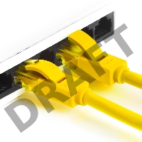 Патч-корд Greenconnect Патч-корд UTP прямой ethernet 0.5m кат.5е,  RJ45,  литой (Желтый) (GCR-LNC02-0.5m)