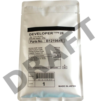 Расходные материалы Ricoh 888224  Девелопер тип 28 {Ricoh 201X/202X/3025/3030/1500/1900/1600/2000/25XX/3010/3350/2851/3351/2352/2852/3352/2553/3053/3353, (60000стр)}