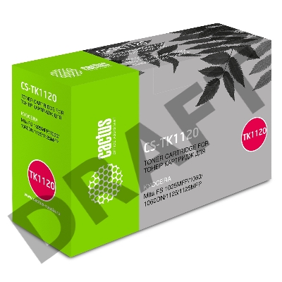 Тонер Картридж Cactus CS-TK1120BK черный для Kyocera Mita FS 1025MFP/1060/1060DN/1125/1125MFP (3000стр.)
