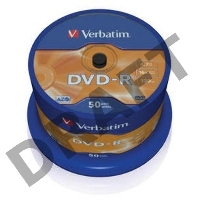 Диск DVD-R Verbatim 4.7Gb 16x Cake Box (50шт) (43548)