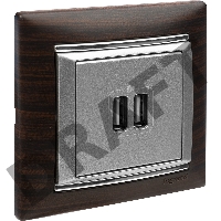 Рамка 1п ТемнДер/Сереб VLN Рамка 1п ТемнДер/Сереб VLN