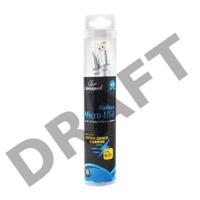 Кабель USB 2.0 Cablexpert CC-U-mUSB01S-3M, AM/microB, серия Ultra, длина 3м, серебристый, блистер