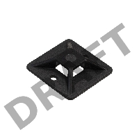 Самоклеющаяся площадка для крепления стяжек ExeGate EX293144RUS STM2525B-100 (25х25 мм, halogen free, -40°C - +85°C, черная, 100 шт)