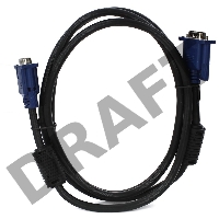 Кабель VCOM VVG6448-1.8M(O) Кабель монитор-SVGA card (15M-15M) 1,8м 2 фильтра