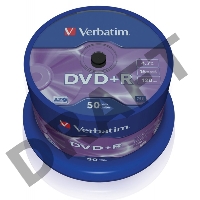Диск DVD+R Verbatim 4.7Gb 16x Cake Box (50шт) (43550)