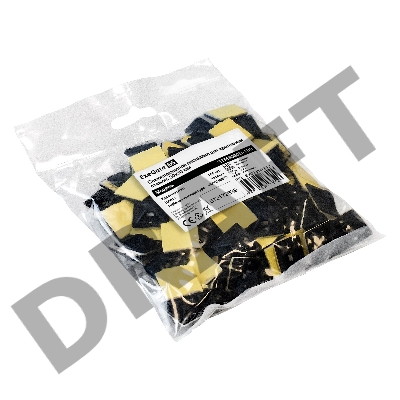 Самоклеющаяся площадка для крепления стяжек ExeGate EX293146RUS STM3030B-100 (30х30 мм, halogen free, -40°C - +85°C, черная, 100 шт)