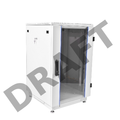 Шкаф телеком. напольный 27U (600x600) дверь стекло (ШТК-M-27.6.6-1AAA) (2 коробки)