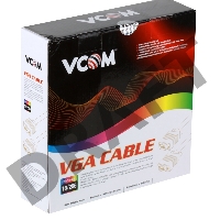 Кабель VCOM VVG6448-15M(C) Кабель монитор-SVGA card (15M-15M) 15м 2 фильтра     