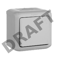 Переключатель одноклавишный IP44 (Серый) Legrand 782334