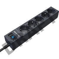 Сетевой фильтр Pilot sG-Max 5 outlets (GP), 15А/3.3 kVt, automatic circuit-breaker, 5 m, gfaphite