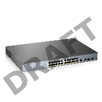 Коммутатор Zyxel GS1350-26HP, 24xGE PoE+, 2xCombo (SFP/RJ-45), бюджет PoE 375 Вт, дальность передачи питания до 250 м, автоперезагрузка PoE-портов, повышенная защита от перенапряжений и электростатических разряд