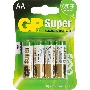Батарея GP Super Alkaline 15A LR6 AA (4шт)