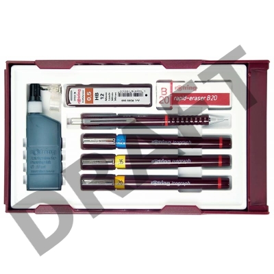 Набор изографов Rotring College Set S0699370 в компл.:0.2/0.3/0.5мм/1 кар Tikky 0.5мм/4 кртр