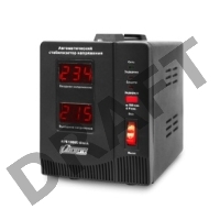 Стабилизатор напряжения Powerman  AVS 1000D Black (220В±8% 1000ВА,8А,КПД 98%, циф. индикация вх./вых.)