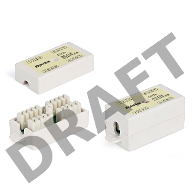 Проходной адаптер (coupler) Hyperline CA-IDC-C5e-WH Dual IDC (110&Krone), категория 5e, 4 пары