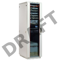 Шкаф телеком. напольный 42U (600x800) дверь стекло  (ШТК-М-42.6.8-1ААА) (3 коробки)