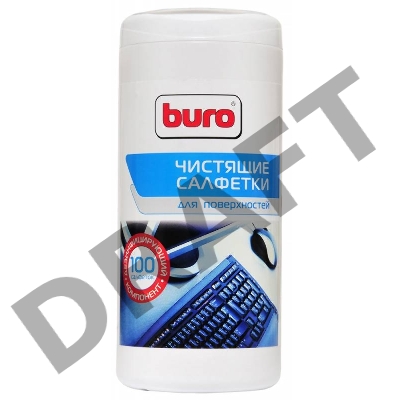 Салфетки Buro BU-Tsurface для поверхностей туба 100шт влажных