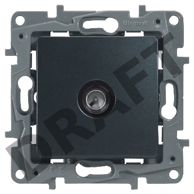 Розетка TV Звезда, алюминий ETIKA 