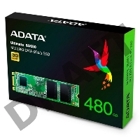 Твердотельный накопитель SSD M.2 2280 ADATA 480GB Ultimate SU650 (ASU650NS38-480GT-C) SATA 6Gb/s, 550/510, IOPS 80/60K, MTBF 2M, 3D TLC, 210TBW, RTL