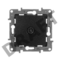 Розетка TV Звезда, алюминий ETIKA 