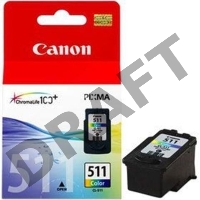 Картридж струйный CL-511 (2972B007) для Canon PIXMA MP240, PIXMA MP260, PIXMA MX320, PIXMA MX330 EMB, Цветной, 244стр., 9 мл.
