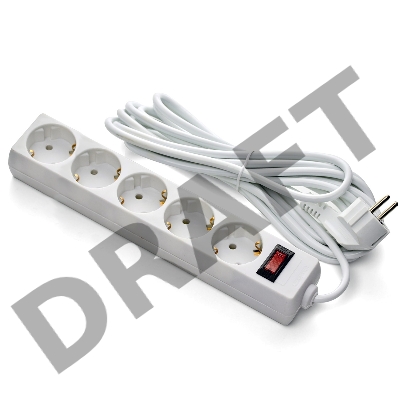 Удлинитель ExeGate EX279361RUS EC-5-1.8W (5 розеток, 1.8м, евровилка, белый)