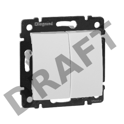 Электроустановочные изделия Legrand Legrand 774408 Переключатель 2напр 2клав 10A Valena белый