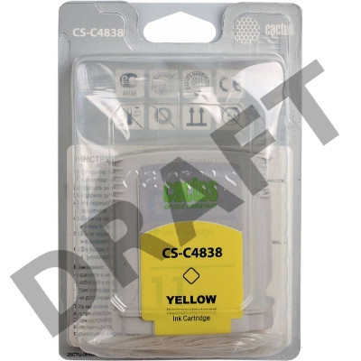 Картридж струйный Cactus CS-C4838 желтый для №11 HP 2000/2500/1000/1100/1200 (29ml)