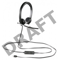 Наушники с микрофоном Logitech H650E черный 1.1м