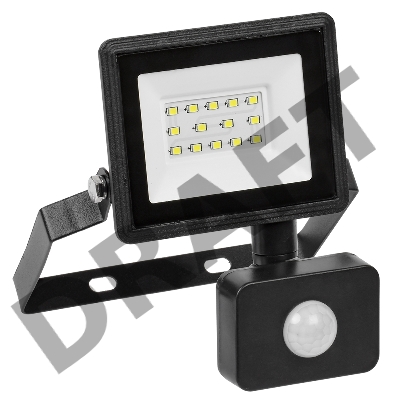 Прожектор Iek LPDO602-20-65-K02 СДО 06-20Д светодиодный черный с датчиком движения IP54 6500K