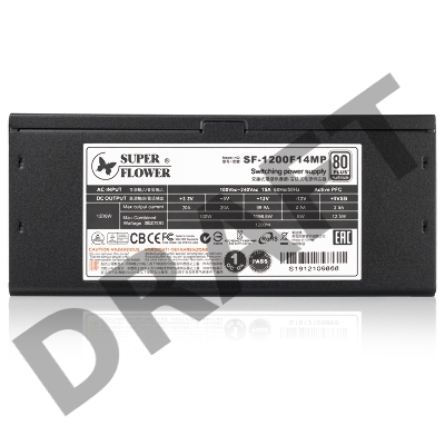 блок питания 1200 Ватт Super Flower Power Supply Leadex Platinum, 1200W, ATX, 135mm, 10xSATA, 8xPCI-E(6+2), APFC, 80+ Platinum, Full Modular