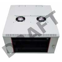 Шкаф настенный ЦМО ШРН-9.480 9U 600x480мм пер.дв.стекл несъемные бок.пан. 50кг серый