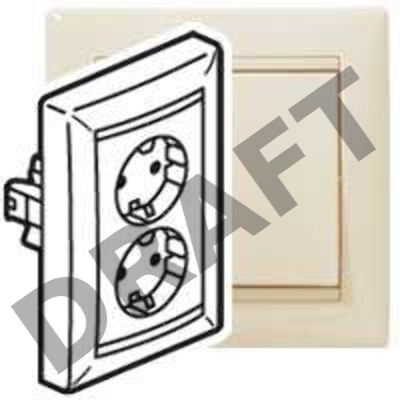 Электроустановочные изделия Legrand Legrand 774370 Розетка двойная (моноблок) Valena с заземлением (слоновая кость)