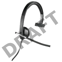 Наушники с микрофоном Logitech H650E черный 1.1м