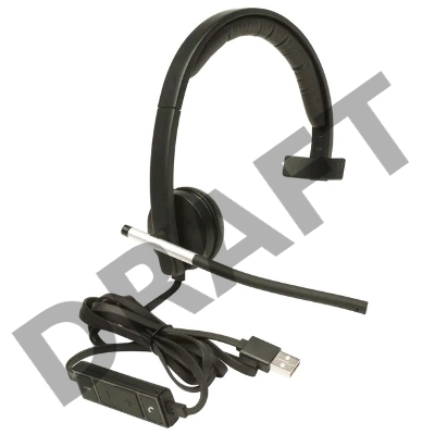 Наушники с микрофоном Logitech H650E черный 1.1м