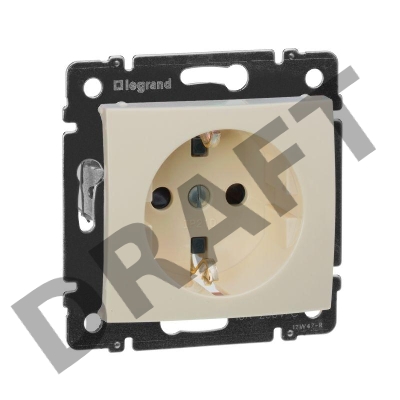 Valena розетка Legrand 774321 2К+3 со шторками, слон. кость