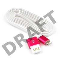 Кабель Gembird USB 2.0 Cablexpert CC-ApUSBr1m, AM/Lightning 8P, 1м, силиконовый шнур, разъемы розовый металлик, пакет