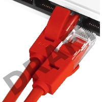 Патч-корд Greenconnect прямой 0.15m, UTP кат.5e, красный, позолоченные контакты, 24 AWG, литой, GCR-LNC04-0.15m, ethernet high speed 1 Гбит/с, RJ45, T568B Greenconnect Патч-корд прямой 0.15m, UTP кат.5e, красный, позолоченные контакты, 24 AWG, литой, GCR-