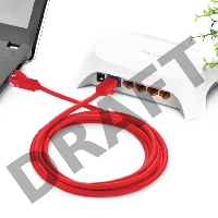 Патч-корд Greenconnect прямой 0.15m, UTP кат.5e, красный, позолоченные контакты, 24 AWG, литой, GCR-LNC04-0.15m, ethernet high speed 1 Гбит/с, RJ45, T568B Greenconnect Патч-корд прямой 0.15m, UTP кат.5e, красный, позолоченные контакты, 24 AWG, литой, GCR-