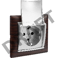 Рамка 1п ТемнДер/Сереб VLN Рамка 1п ТемнДер/Сереб VLN