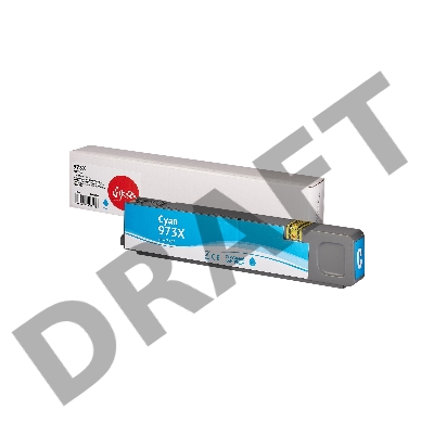 Струйный картридж Sakura F6T81AE (№973X Cyan) для HP, голубой, 110 мл., 7000 к.