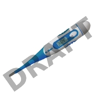 Термометр электронный B.Well WT-04 standart белый/синий