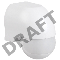 Детектор движения ДД 010 1100Вт угол. обз. 180град. IP44 бел. ИЭК LDD10-010-1100-001