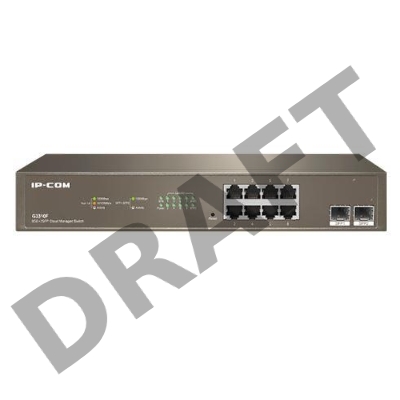 Коммутатор управляемый IP-COM G3310F , настенный, 1000 Мбит/сек, 8 port, SFPx2