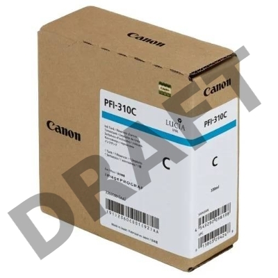 Картридж струйный Canon PFI-310 C 2360C001 голубой (330мл) для Canon TX-2000/TX-3000/TX-4000