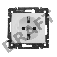 Розетка электрическая Valena с заземлением и шторками (белая) Legrand 774421
