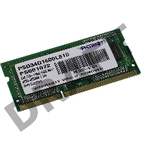 Модуль памяти Patriot SO-DIMM DDR3 4GB PSD34G1600L81S (PC3-12800, 1600MHz, 1.35V)
